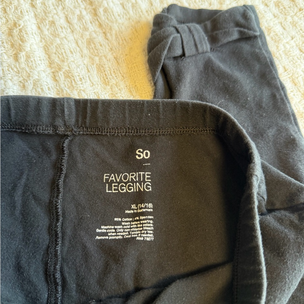 SO‎ Black Favorite Leggings girls size 14/16